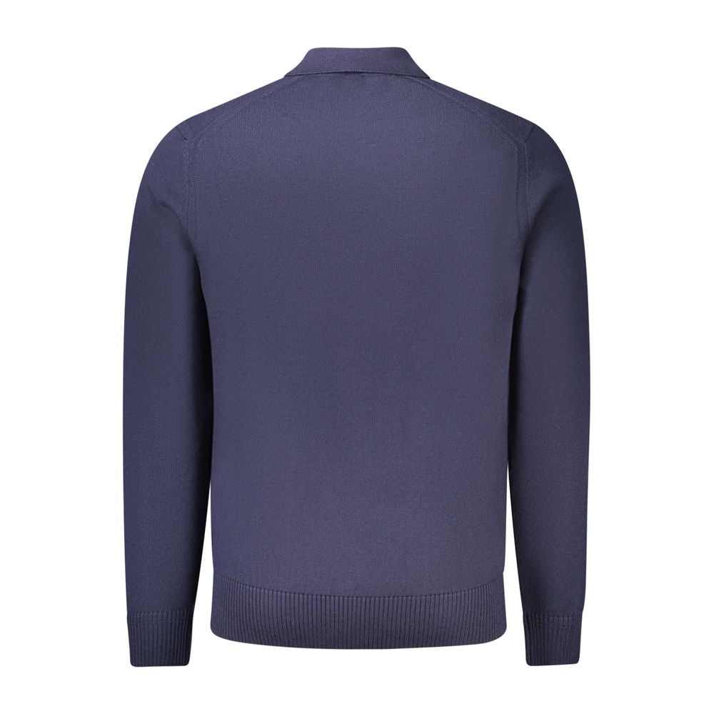 Blauer Wollpullover für Herren