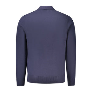 Blauer Wollpullover für Herren
