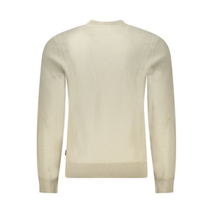 Beige Cotton Men Sweater