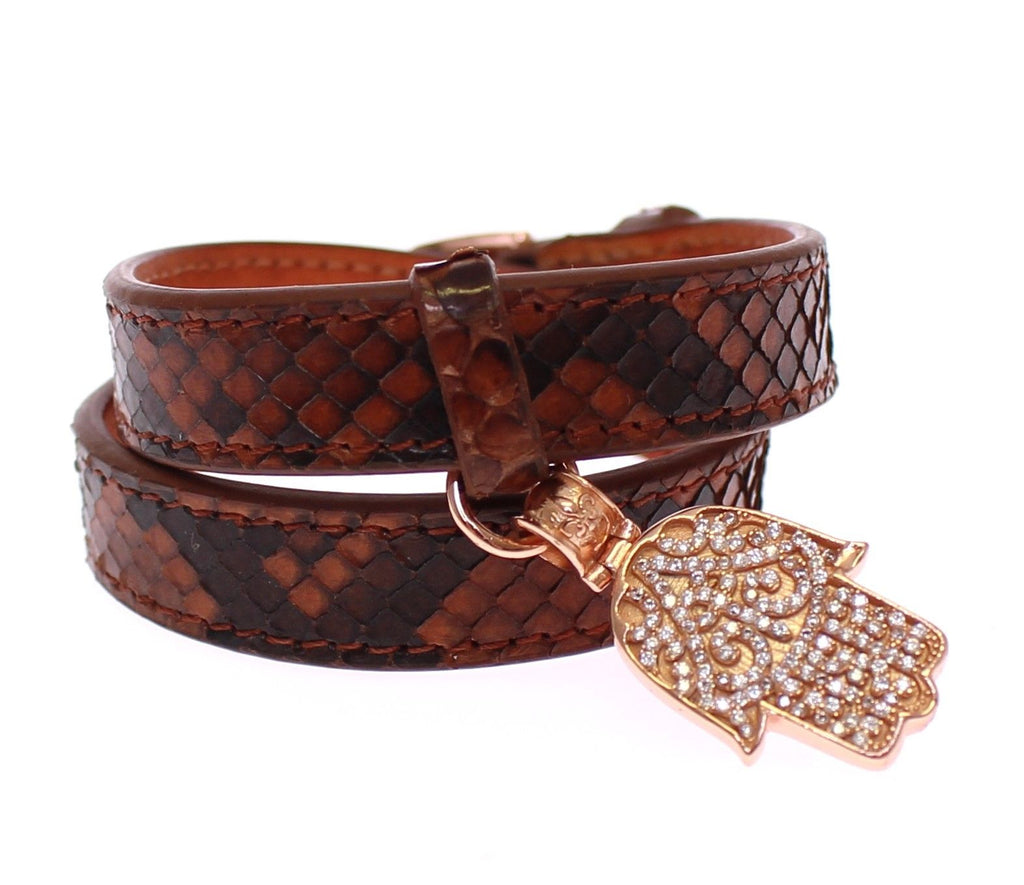 CZ Hamsa Auge 18K Gold 925 Silber Armband