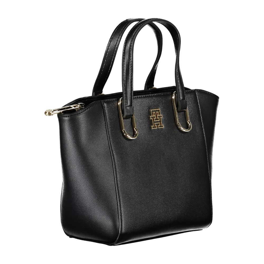 Schwarze Handtasche aus Polyethylen