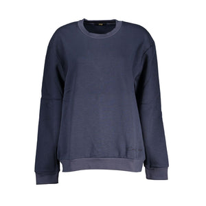 Schickes blaues besticktes Fleece-Sweatshirt