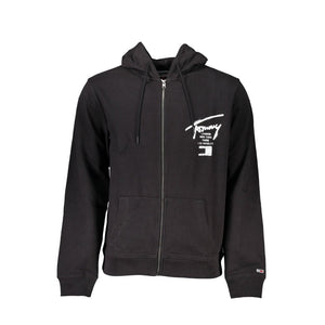 Schwarzer Baumwollpullover für Herren