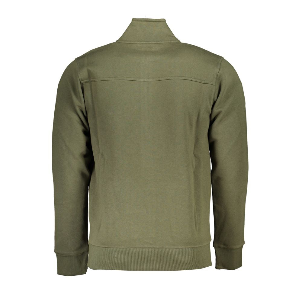Beneidenswerter bestickter grüner Pullover mit Reißverschluss