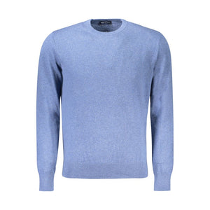 Blauer Baumwollpullover für Herren