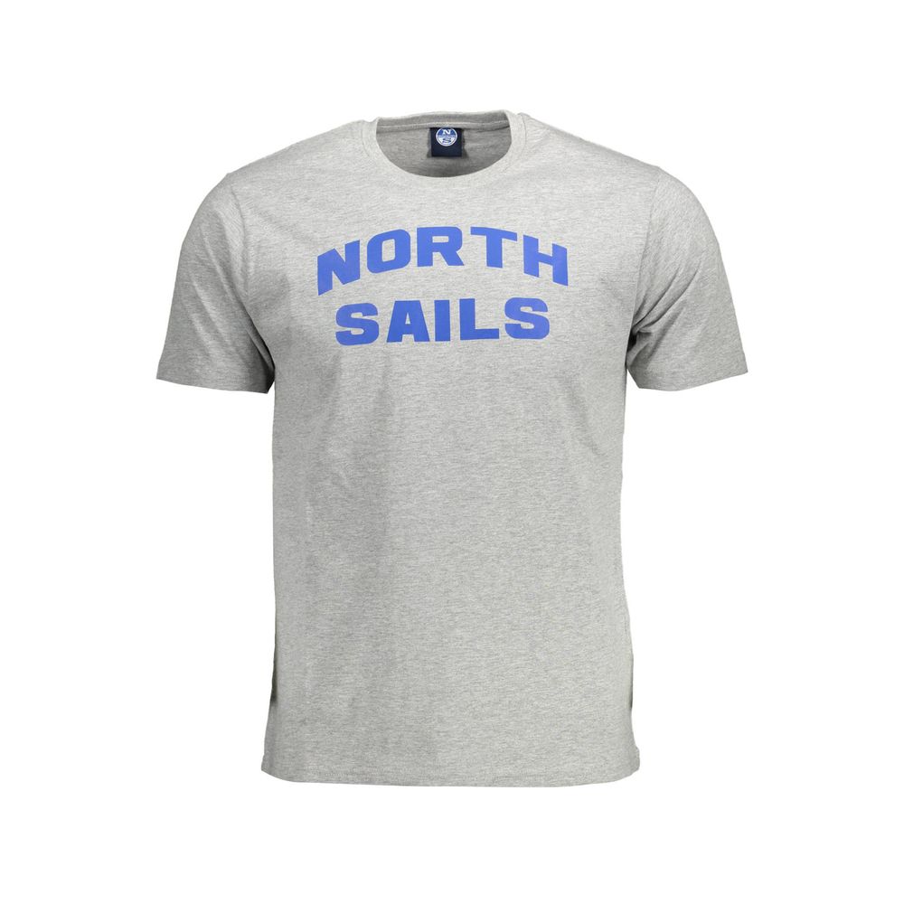 Graues Herren-T-Shirt aus Baumwolle