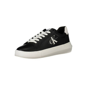 Schwarze Leder-Sneaker für Damen