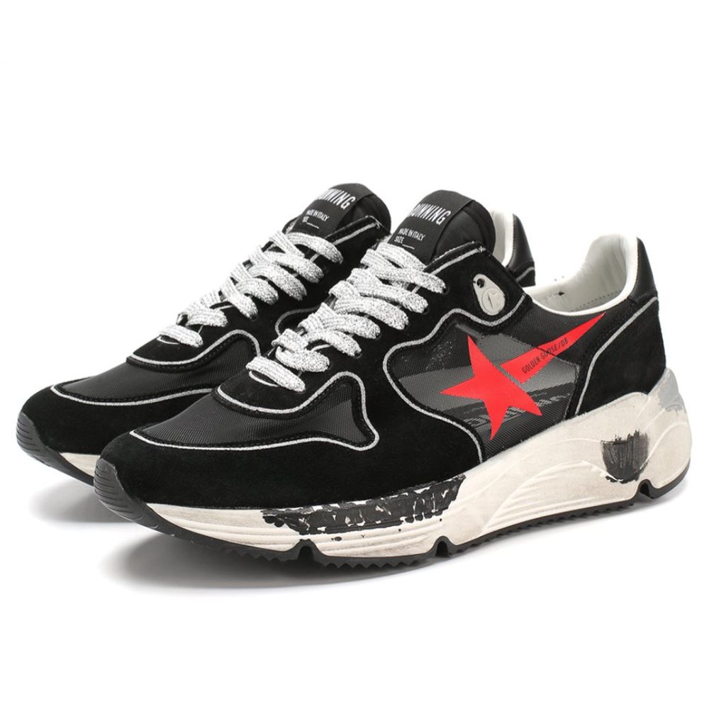 Schwarzer Sneaker aus Kalbsleder