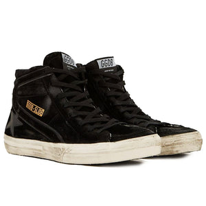 Schwarzer Sneaker aus Kalbsleder