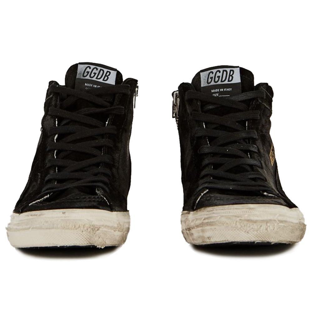 Schwarzer Sneaker aus Kalbsleder