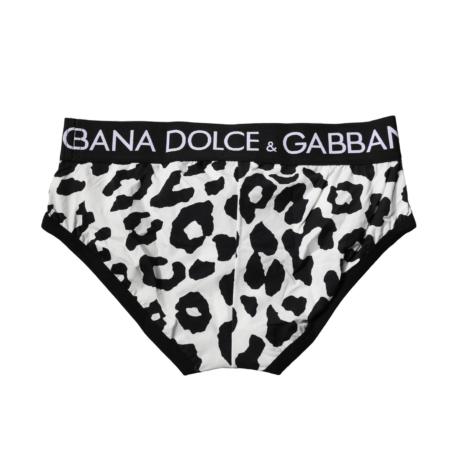Schwarz-weiße Baumwoll-Leoparden-Herren-Slip-Unterwäsche