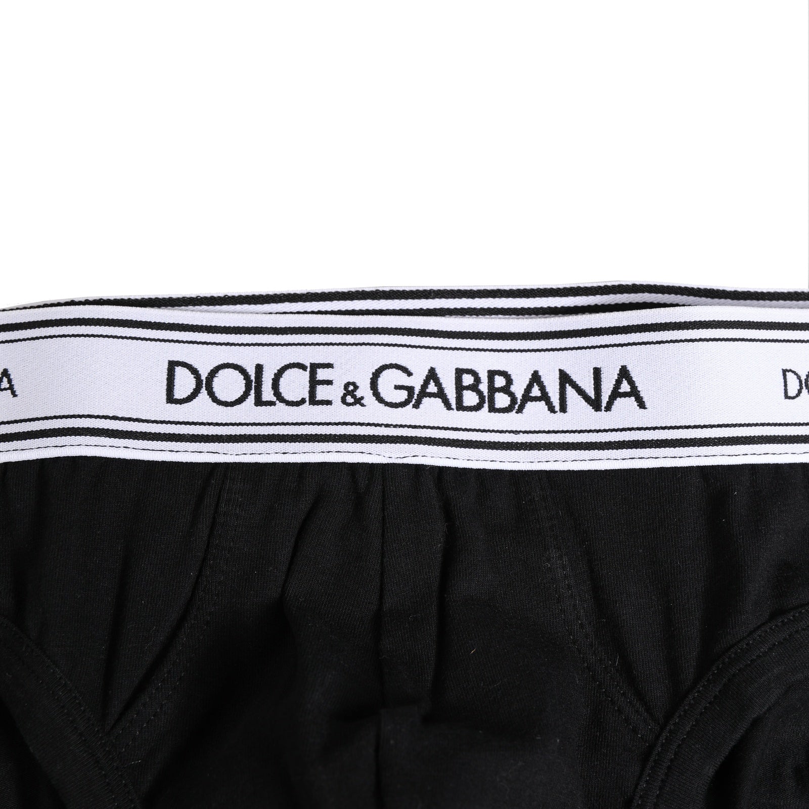 Dolce & Gabbana Black Cotton Stretch Regular Brief Underwear