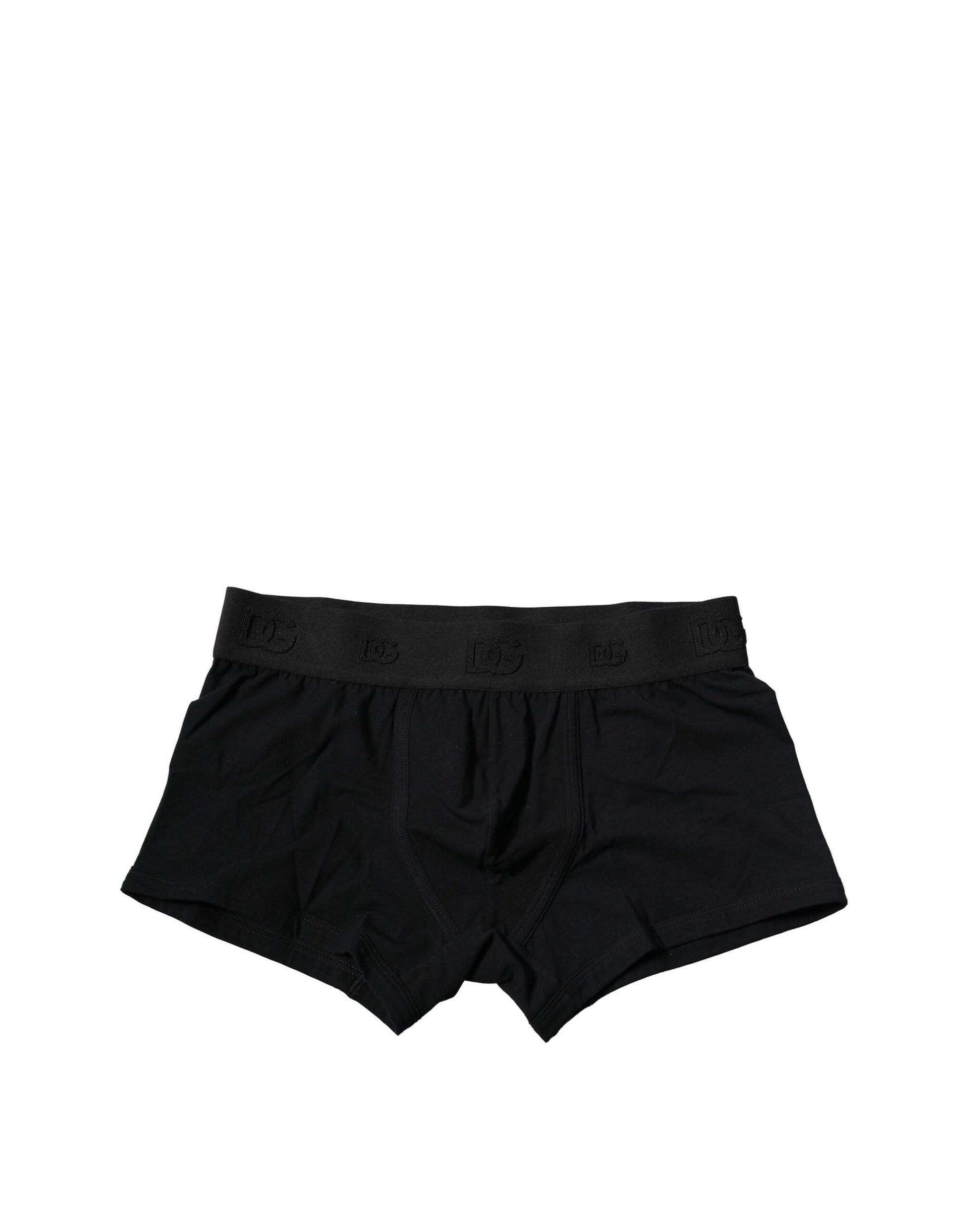 Dolce & Gabbana Black Cotton Stretch Regular Boxer Underwear