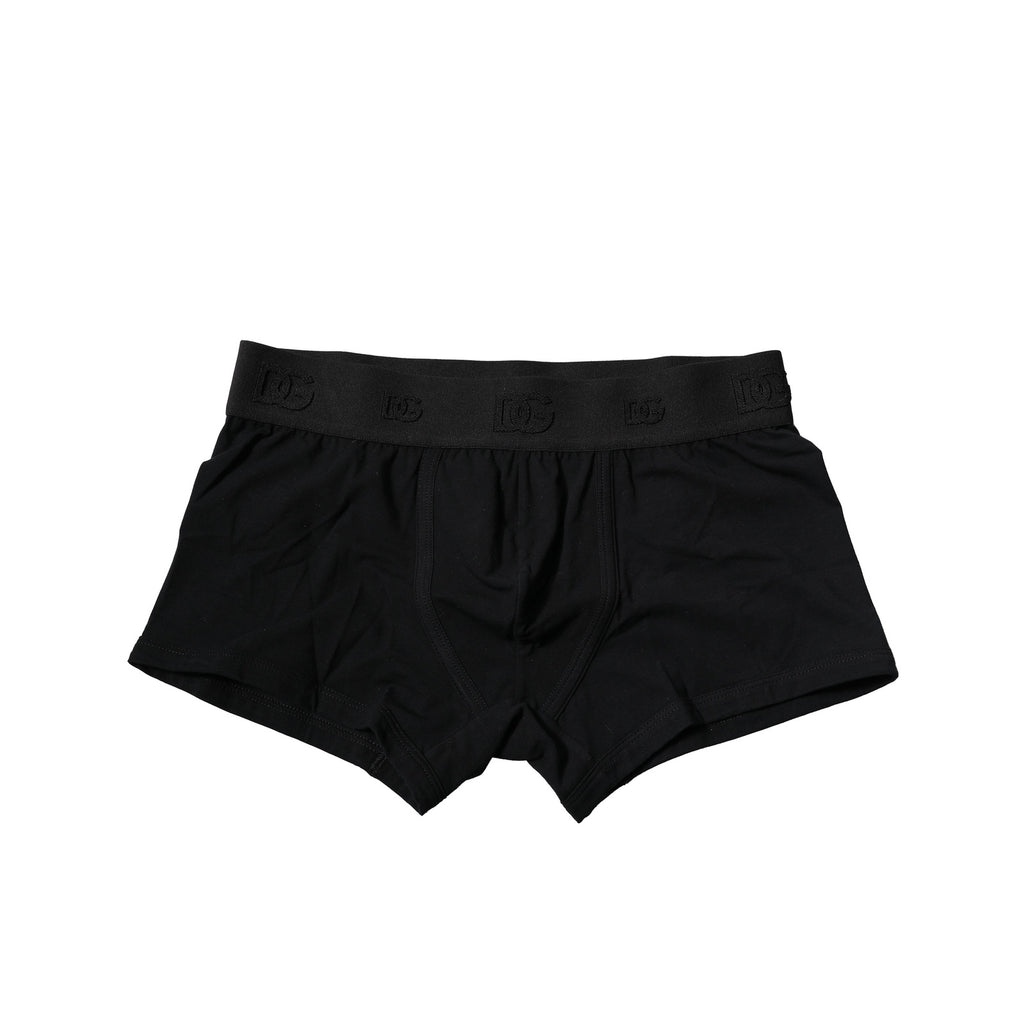 Black Cotton Stretch Regular Boxer Underwear