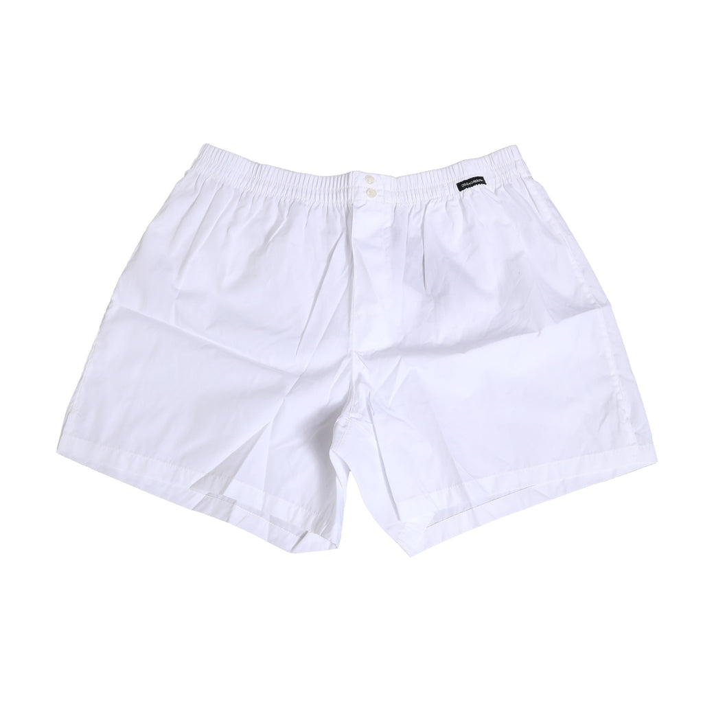 Weiße Boxershorts aus Baumwolle in regulärer Passform