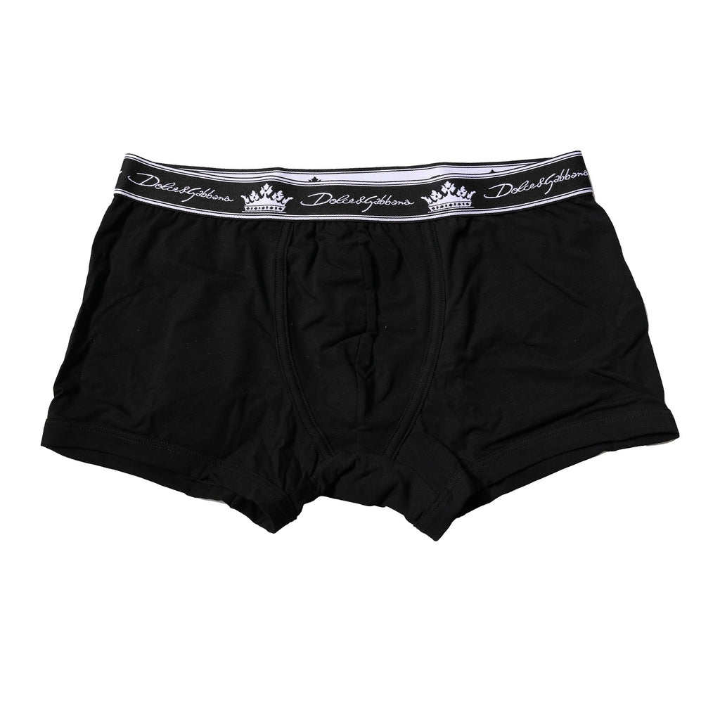 Schwarze Boxershorts aus Baumwollstretch in normaler Passform
