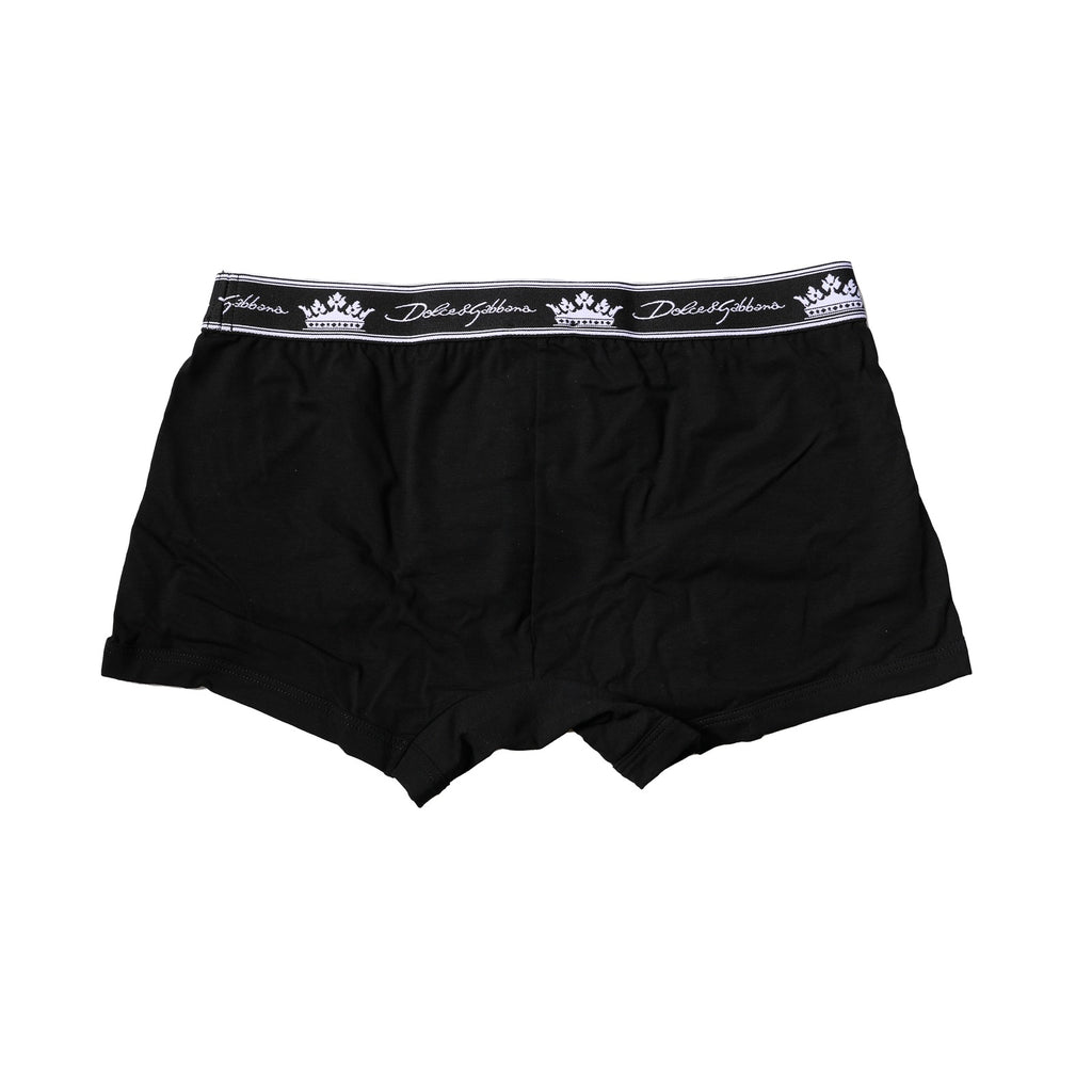 Schwarze Boxershorts aus Baumwollstretch in normaler Passform