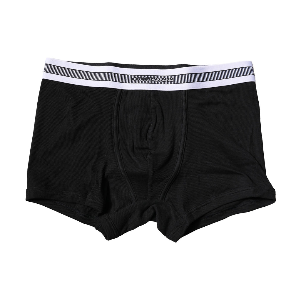 Schwarze Boxershorts aus Baumwollstretch in normaler Passform