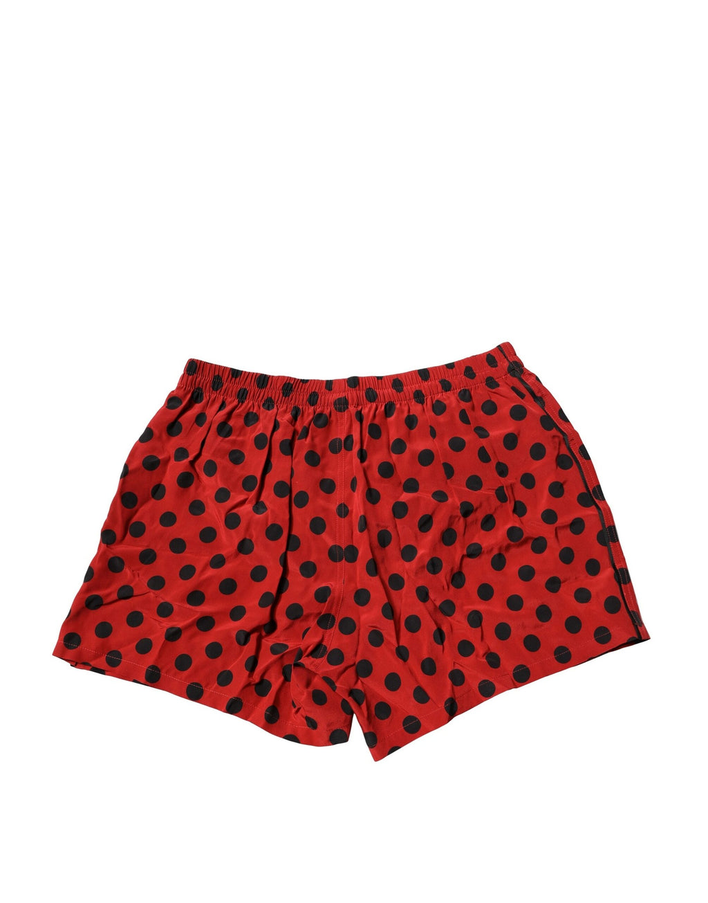 Rote Boxershorts aus Seide mit Punkten