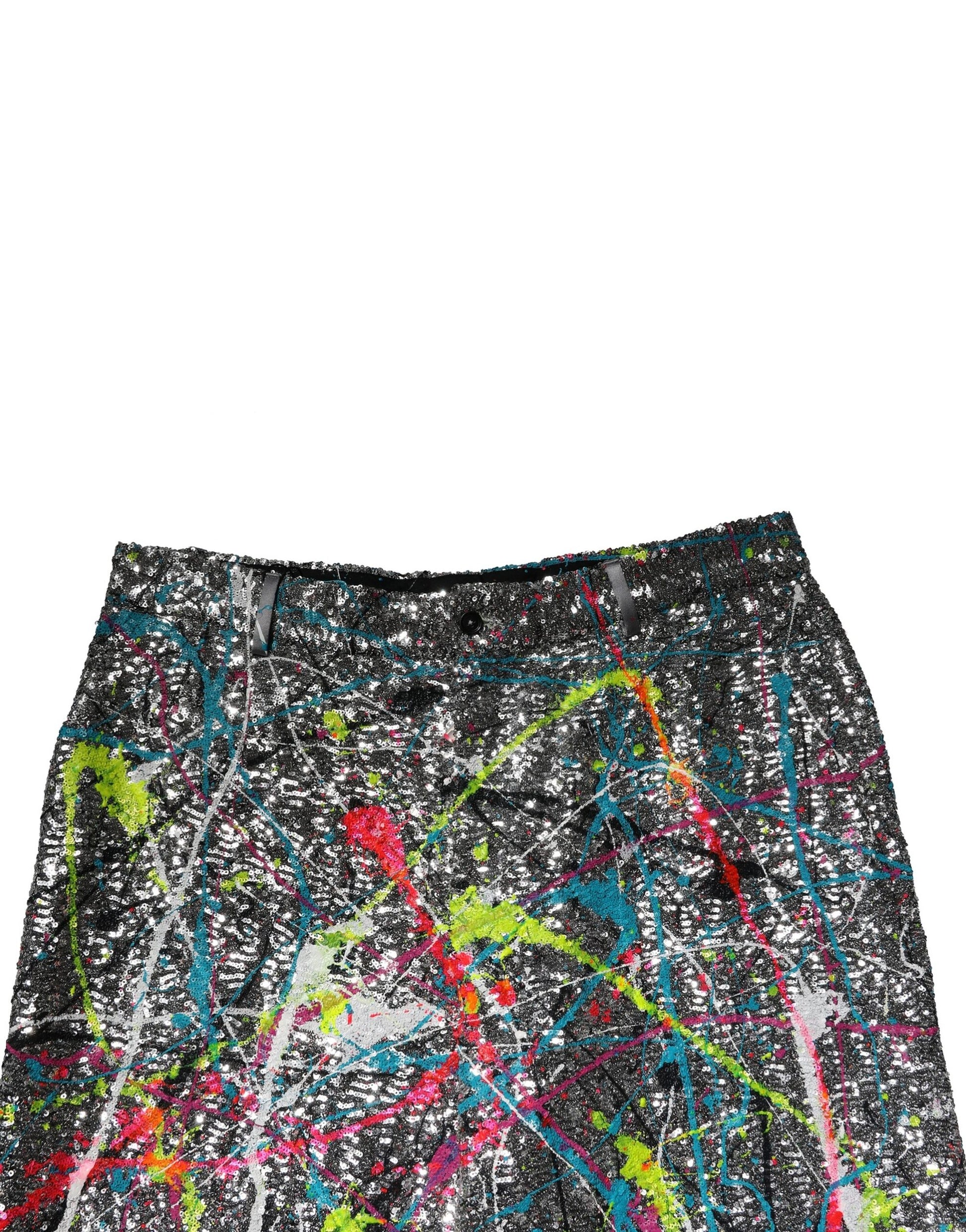 Multicolor Sequined Embellished Pants
