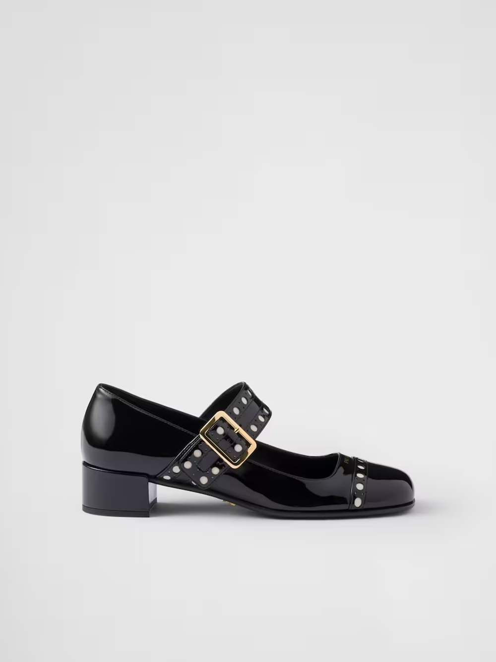 Schwarze Mary Jane-Pumps aus Lackleder