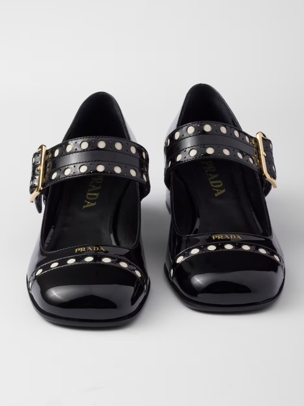 Schwarze Mary Jane-Pumps aus Lackleder