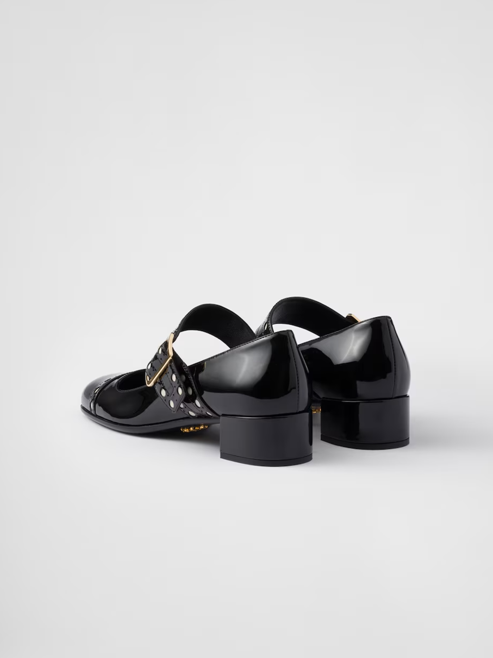 Schwarze Mary Jane-Pumps aus Lackleder