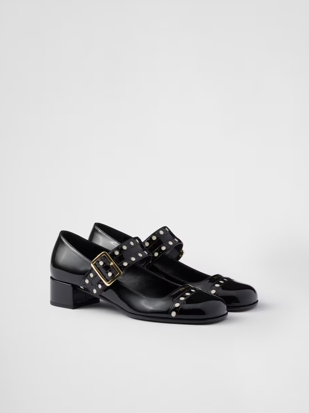 Schwarze Mary Jane-Pumps aus Lackleder