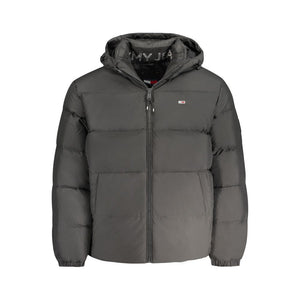 Schwarze Polyester-Herrenjacke