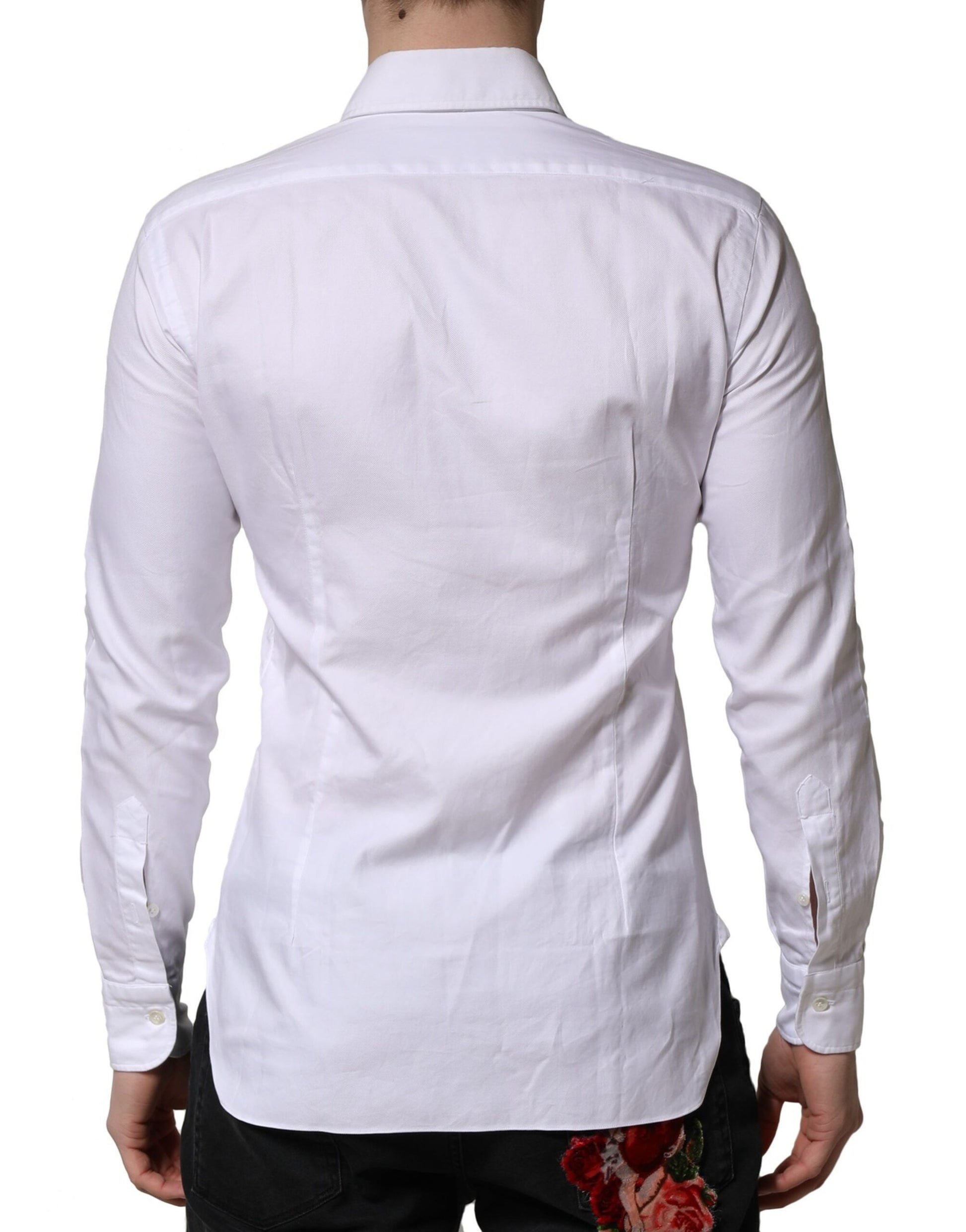 Barba Napoli White Long Sleeves Collared Dress Formal Shirt