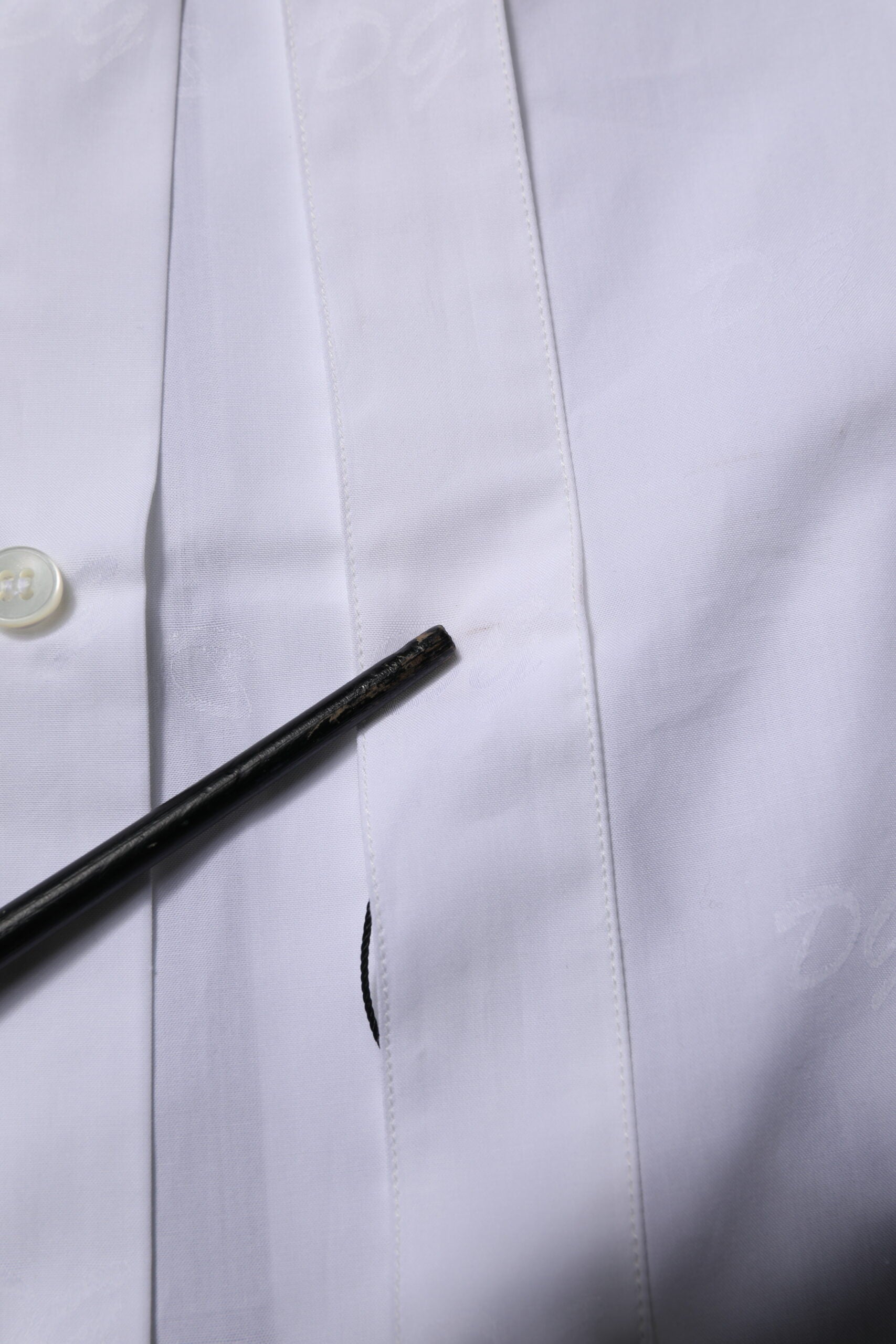 Dolce & Gabbana White GOLD Long Sleeves Dress Formal Shirt