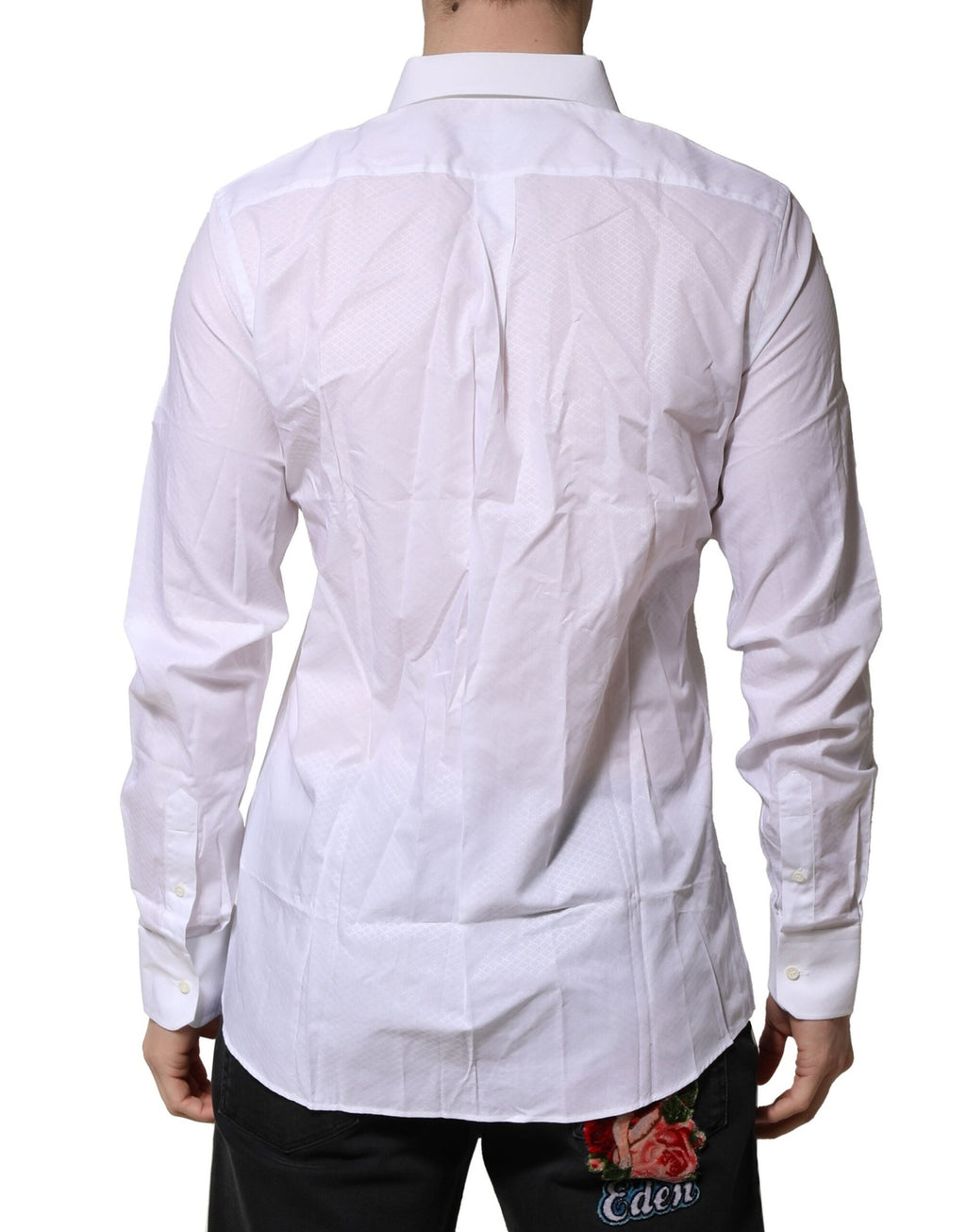 Dolce & Gabbana White MARTINI Long Sleeves Men Formal Shirt
