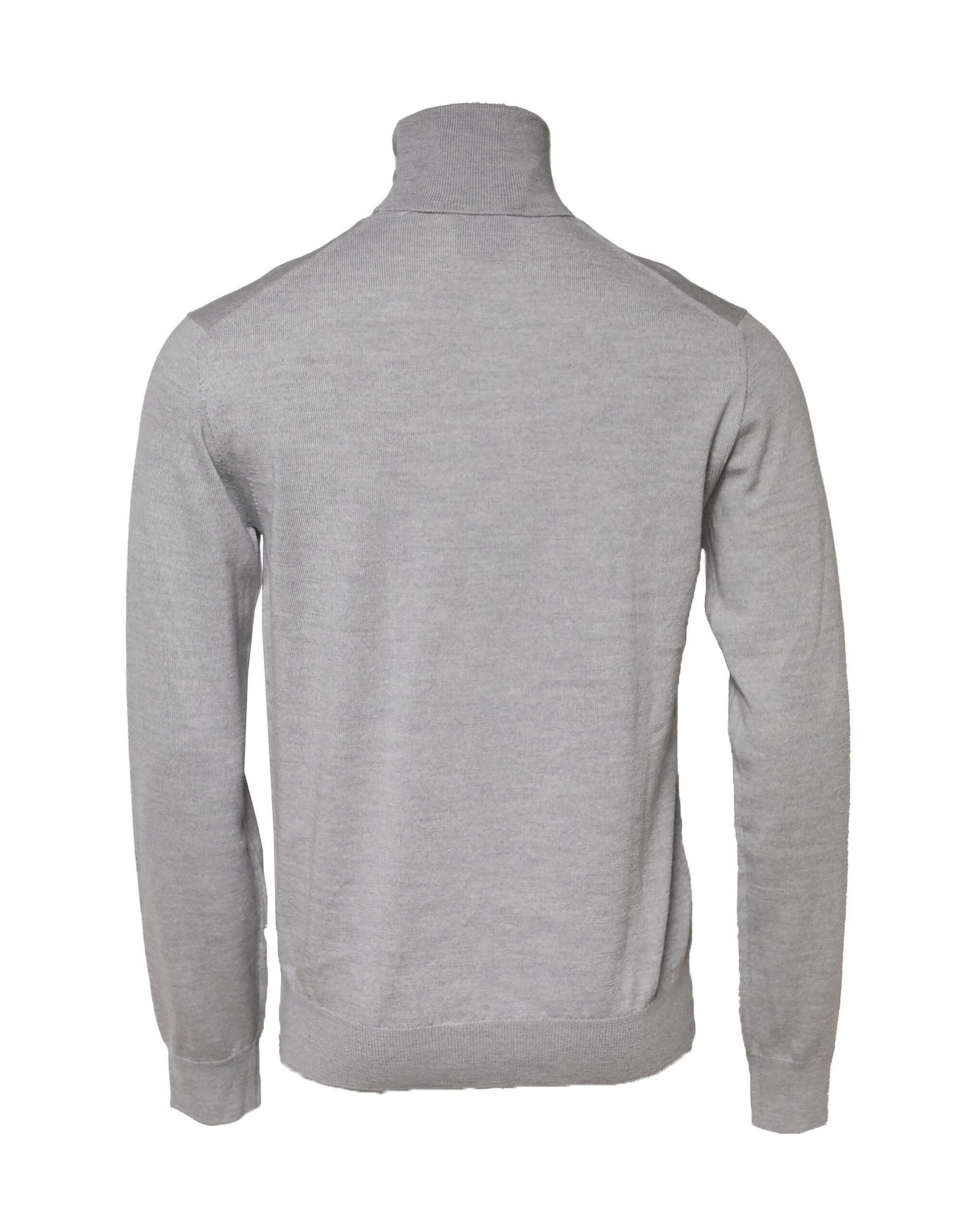 Dolce & Gabbana Gray Long Sleeve Turtleneck Pullover Sweater