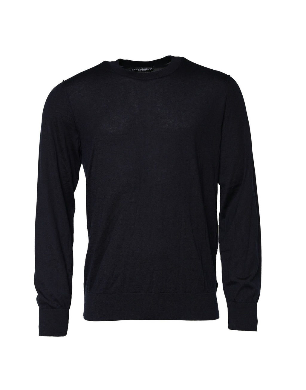 Schwarzer Kaschmir-Sweatshirtpullover mit Rundhalsausschnitt