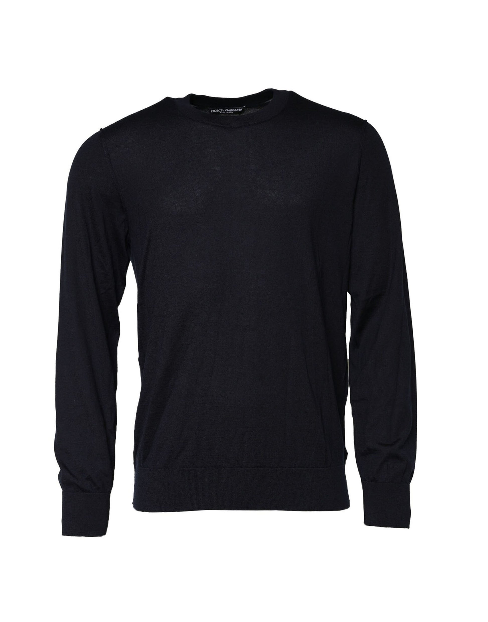 Schwarzer Kaschmir-Sweatshirtpullover mit Rundhalsausschnitt