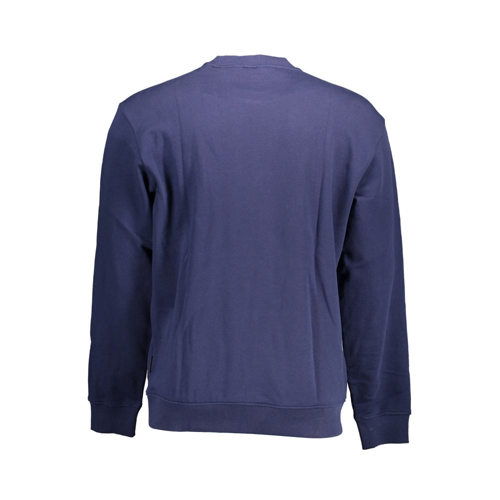 Blauer Baumwollpullover für Herren