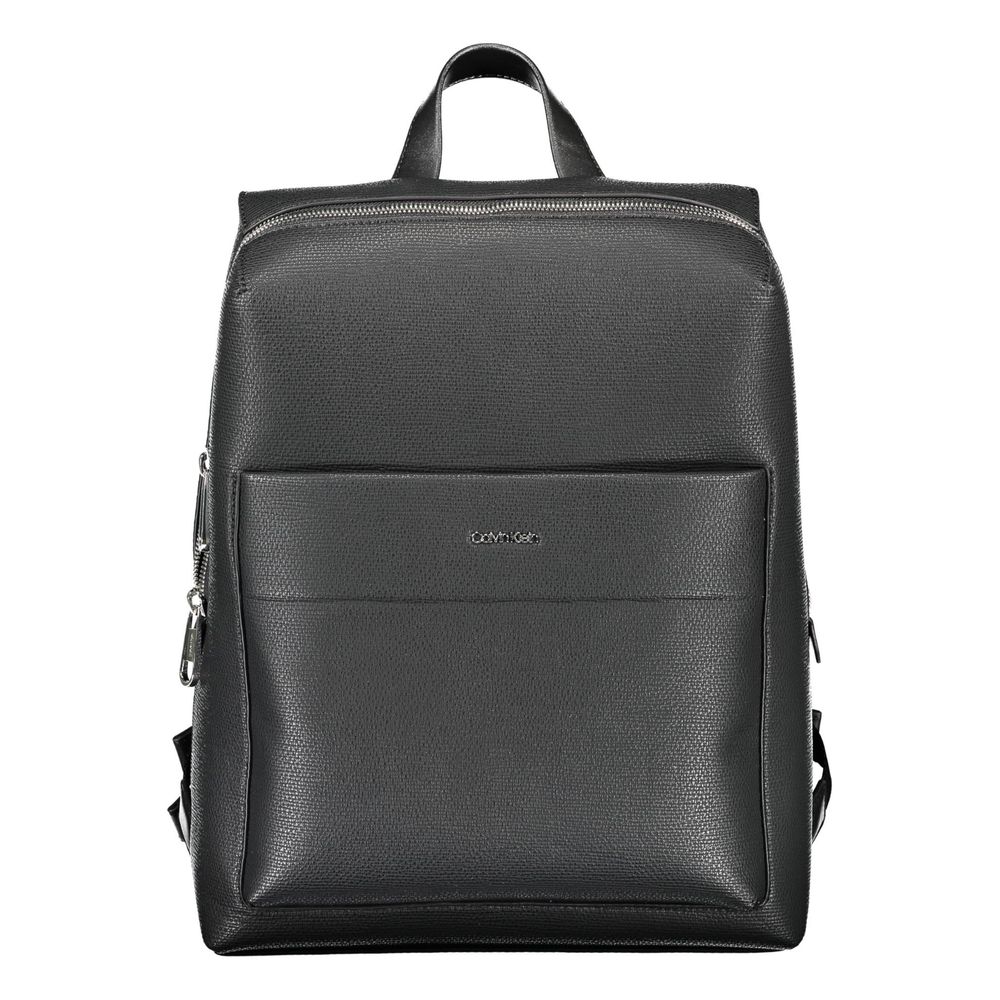 Schwarzer Polyester Herren Rucksack