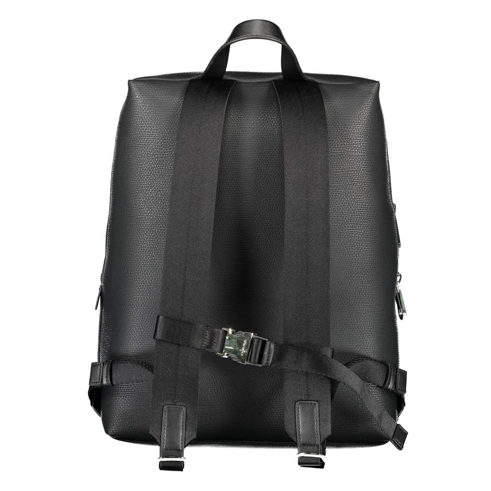 Schwarzer Polyester Herren Rucksack