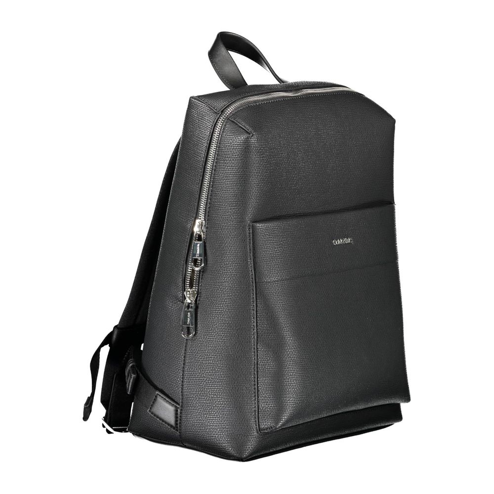 Schwarzer Polyester Herren Rucksack