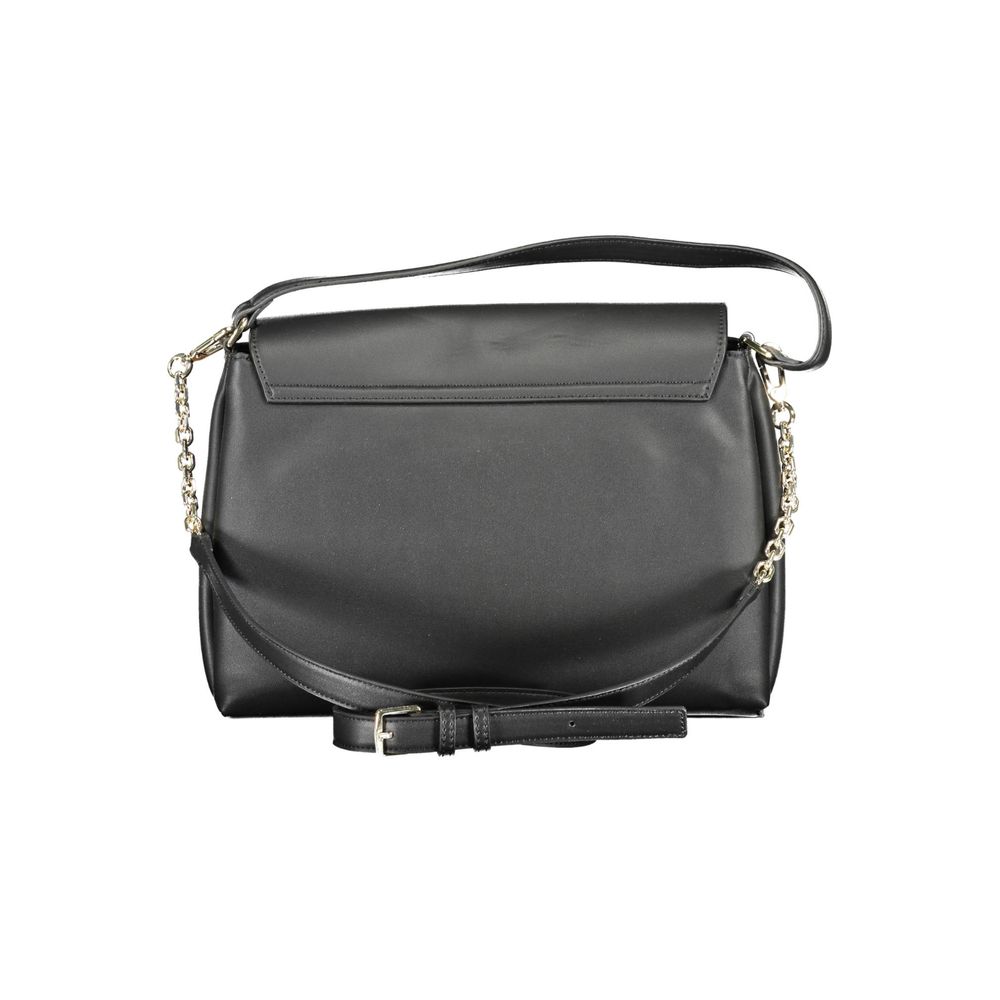 Schwarze Polyester Damen Handtasche