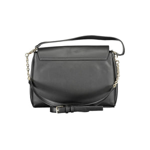 Schwarze Polyester Damen Handtasche