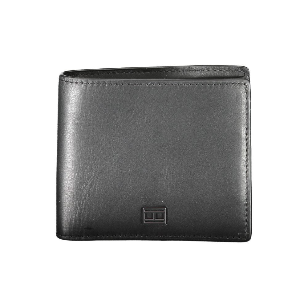 Schwarzes Leder Herren Portemonnaie