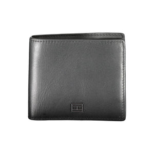 Schwarzes Leder Herren Portemonnaie