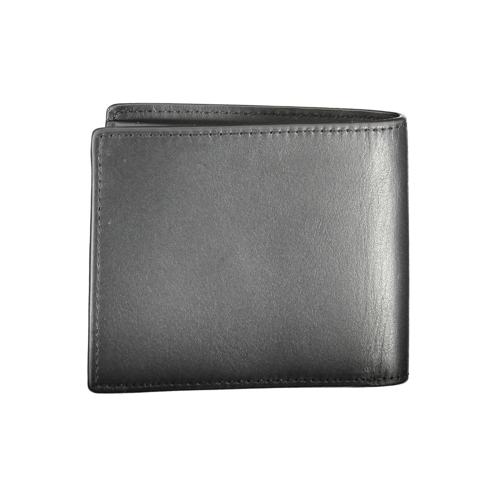 Schwarzes Leder Herren Portemonnaie