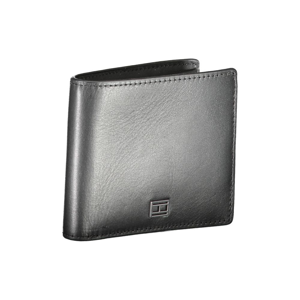 Schwarzes Leder Herren Portemonnaie