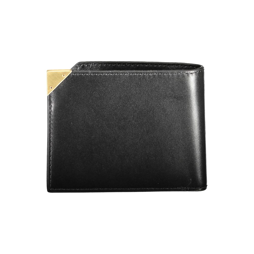 "Schwarze Herrenbrieftasche aus Leder"