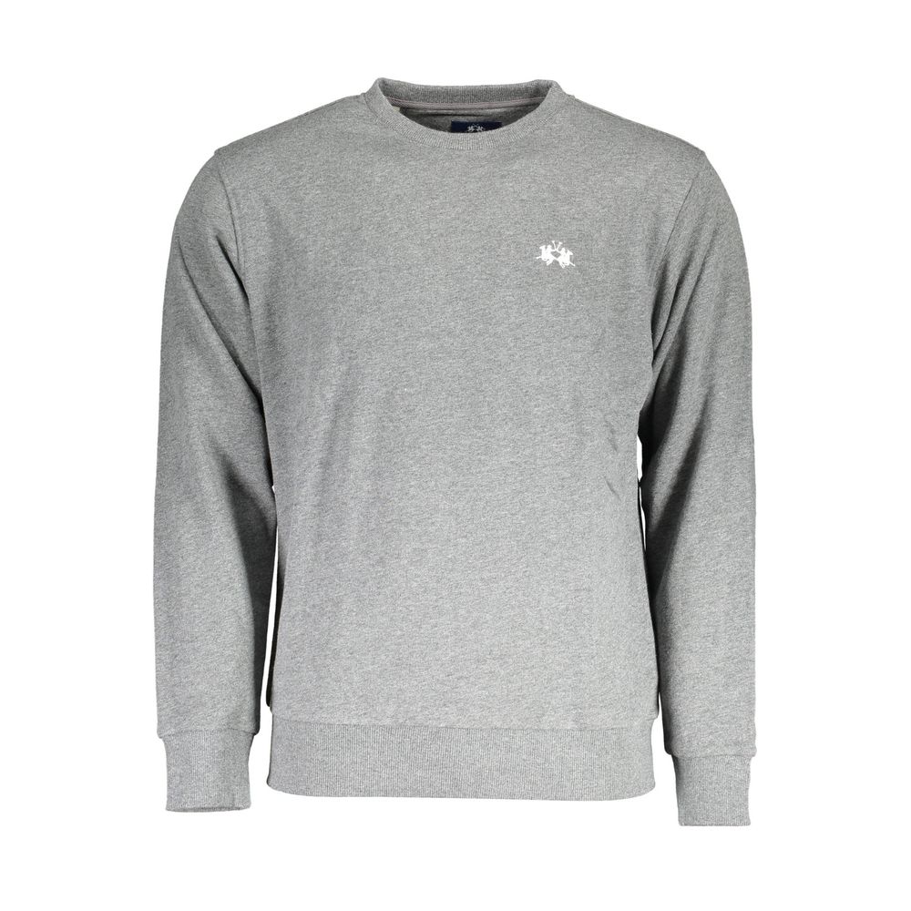 Grauer Baumwollpullover für Herren