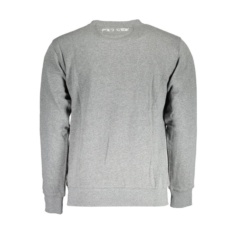 Grauer Baumwollpullover für Herren