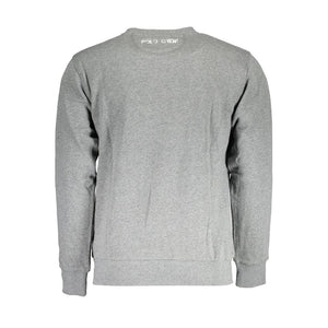 Grauer Baumwollpullover für Herren