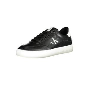 Schwarze Leder-Sneaker für Damen